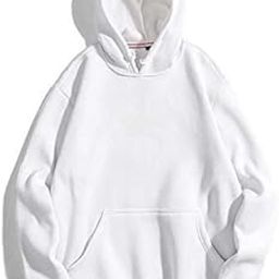 Men's & Women's Cotton Hooded Regular Fit Sweatshirt (Plain White Hoodies-XXL_White_XX-Large)-picture-33
