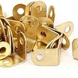 Tia L Shape Angle to Support Joint Boxes, Hardware Furniture Fitting and DIY Works Size 15x10mm (Golden, 10)-image-98