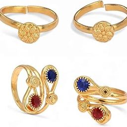 Combo of 2 Pair Toe Rings Adjustable Trendy & Fashion Accessories for Women-image-88