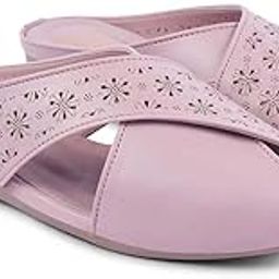 Women's Floral Cut-Out Slip-On Sandals Mules Comfortable Low Heel Open-Toe Slides for Casual Summer Beach-image-39