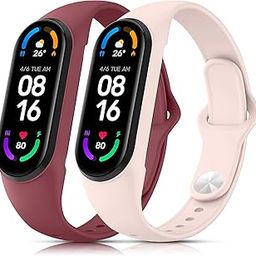 Tobfit Silicone Band for Xiaomi Mi Band 5/ Mi Band 6 (Watch Not Include), Soft Wristbands for Amazfit Band 5/Amazfit Band 6, Sport Strap for Women Men (2 Pack)-picture-14