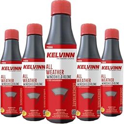 KELVINN Windshield Glass Cleaner 50ml (Pack of 5) - Hydrophobic Car Windshield Washer with UDT Formula for Crystal Clear Vision | 50 mL Enough For 5L Tank | Easy Add-to-Tank Formula | 250 ml-picture-14