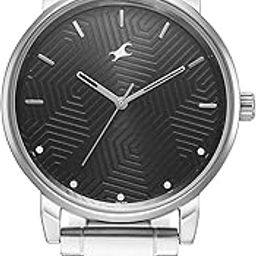 Stunners Analog Mens Black Dial Metal Strap Watch for Guys-3278SM05-25