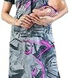 LIFE - TALE Women's Sarina Long Zip Nighty, Multi-Purpose Feeding/Regular Nighty-image-50