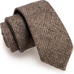 2.4" Cotton Necktie Solid Mens Cashmere Wool Skinny Tie (8 colors)-image-49