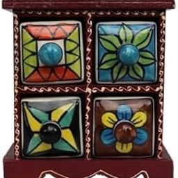 ^Kumudshree^ Hand Painted Wooden Stylish Utility Box-image-5
