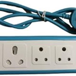 Anchor by Panasonic Spike Guard 22067, 4 Sockets, 16A, 240V (White & Blue)-1