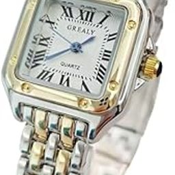 Valencia Dual Tone Golden & Silver, Quartz Glass Dial Stainless Steel Analog Watch for Women Daily Office Wear-image-77