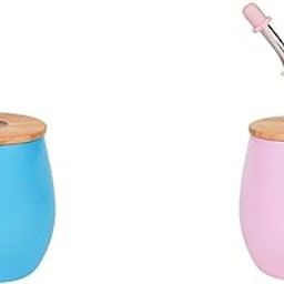 tudd Baby Stainless Steel Happy Tummy Mug 8oz (240ml) | Blue & Pink Combo | Spill-Proof, BPA-Free Mugs for Toddlers | Easy Grip, Durable, Travel-Friendly | Age 2-6 Years | Twin Pack-image-43
