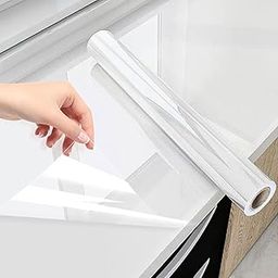 Transparent Protective Film, Self Adhesive Sheet for Kitchen-Furniture, Counter-Walls Protection| Oil Proof Contact Paper Transparent Peel & Stick Cover Wallpaper (31 x 200 cm, 2-M)-image-66