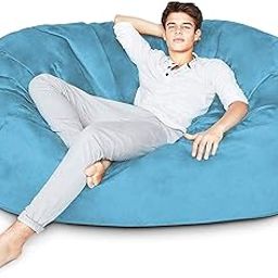 Nest Bedding Giant Bean Bag Chair 4ft Large for Indoor Living Room Gamer Bean Bag, Cushion Lounger (Without Foam - 4Ft, Aqua Blue)-image-9