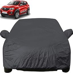 Kwid Dustproof Car Cover with Mirror Pockets, Grey Color, Taffeta Polyster,Triple Stitched, Compatible with Renaults Kwid Car Cover (2015 to 2020), Kwid Car Accessories-image-37