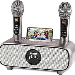 Calmora Karaoke Machine for Adults and Kids, Portable Bluetooth Karaoke Machine with Lyrics Display, PA Speaker System with 2 Wireless Bluetooth Microphone Best Birthday Gift for Boys and Girls-18