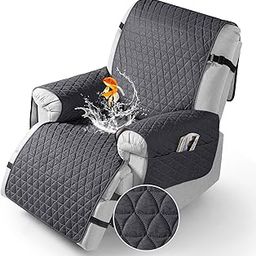 TAOCOCO 100% Waterproof Recliner Cover - Recliner Cover with Non-Slip Granule, Recliner Chair Covers with Elastic Band, Recliner Chair Covers for Reclining Chair(Dark Grey,Oversized-30'')-image-43