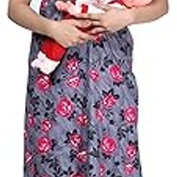 Half Sleeve Cotton Nursing Feeding Maternity Nighty/Nightgown/Maxi/Nightdress for Women-image-2