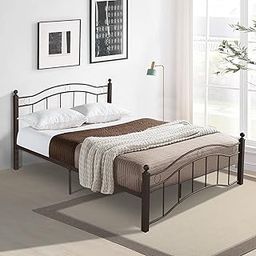 SHALIGRAM ARTS Iron Frame Single Size Bed Without Storage for Bedroom Iron Single Palang for Home | Modern Minimalist Design (Black)-image-33