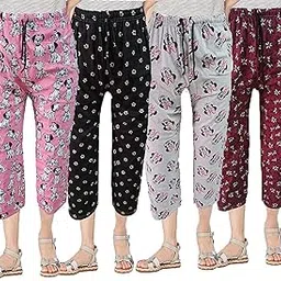 Women's Cotton Capri, Nightwear 3/4 Pyjama, Printed, Prints May Vary (Assorted)-image-95