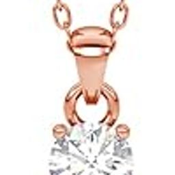 925 Sterling Silver Rosa Pendant Earring Chain Jewellery Set | Rose Gold Plated, Swiss Zirconia | Gift for Women & Girls-image-85