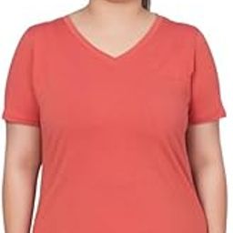 V-Neck Cotton Half Sleeves Tshirt for Women | Stretchable Regualr Fit Solid Cotton Tshirts | Casual Half Sleeves Tshirts for Women Office Wear | Solid Round Neck Tshirt-image-10