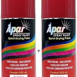 APAR Automotive Spray Paint Bright Red (RC Colour Name) Compatible for Maruti Cars -225 ml (Pack of 2-Pcs)-image-38