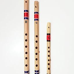 Gold Rush Flute B Scale, C Scale & G Scale 14,13,9 inch Size State Fipple Flute (Bansuri) Special For Beginners,Learners & Kids (CB&GSFKIDS0081)-image-1