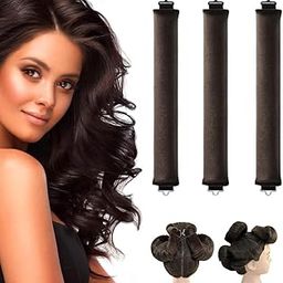Hair Roller Heatless Hair Curlers for Overnight Curls Growth,All Hair Types, No Heat Curls to Sleep for Curl Rods & Effective To Use (Brown, Medium)-image-92