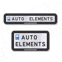 Auto Elements Bike Number Plate Frame Motorcycle Licance Plate Guard Protector in Carbon Fiber Design (Front and Back Universal Size for Bikes)-image-1