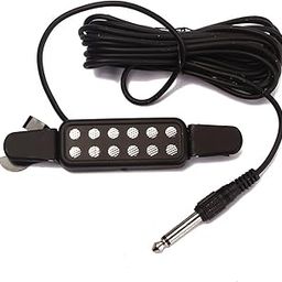BOOMBOX - Clip-on Acoustic Electric Guitar Pickup Audio Transducer Amplifier 12 Hole 1/4" Connector Cable-31