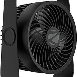 ZEBRONICS Heat Buster 300, Portable Desk Fan, Upto 13h Backup, 3600mAh Rechargeable Battery, 360° Rotatable Fan, 4 Speed + 1 Breeze Mode, Wall-Mountable, for Travel, Office, Home (Black)-11