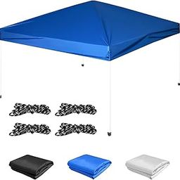 10×10 Canopy Replacement Top Cover, Pop Up Canopy Tent Cover for Straight Leg Frame, Waterproof Canopy Top with Windproof Ropes for Outdoor Garden Patio Camping Sun Shade(Top Only) (Blue)-image-22