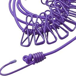 ATORSE Clothesline Clothes Stretchy Travel Clothes Line for Garden Outdoor Vacation Purple-image-19