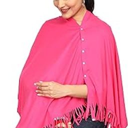 nene Breastfeeding Multi Purpose Scarf The Jersey Cotton Nursing Shawl, Breathable Breastfeeding Cover-Light Pink- Large Size 165cmX55cm (Dark Pink)-picture-28