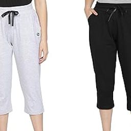 Womens Pure Cotton Solid Capri-image-96