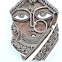 woodenblockstamps Women's Rosewood Block Stamps Face Printing Wooden Block (Brown)-16