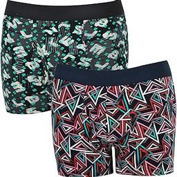 Men Front Open Super Combed Cotton Elastane Stretch Printed Trunk with Ultrasoft Waistband Combo Pack(Colors & Prints May Vary)-image-13