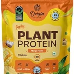 Origin Nutrition Plant Protein Powder, Mango Mania Flavour with 25g Plant-Based Protein, Gluten Free, Soy Free, Dairy Free, No Added Sugar, Soy Free, Non - GMO, 20 Servings, 821g-image-71