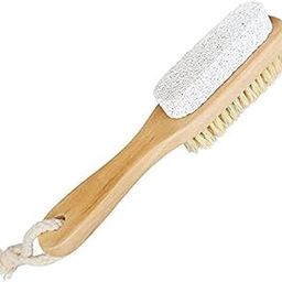 01 Pc Beige Color Unisex Foot Brush & Pumice Foot Tool Stone With Natural Handle & Bristles - Callus & Corn Remover, Exfoliator & Scrubber For Dry, Dead Skin On Feet-image-74