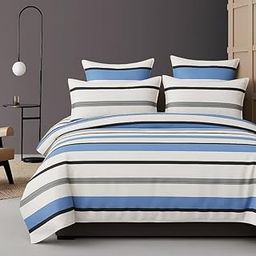 BSB HOME 300 TC Microfiber XXL Soft Cotton Super King Size Bedsheet for Double Bed, King Size 108 Inches X 108 Inches, 9 Feet, 275 X 275 cm with 2 Large Size Pillow Covers - Ivory White-image-55