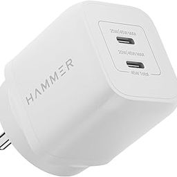 Hammer 45W GaN Fast Charger, iPhone 0 to 50% in 30mins, Dual USB-C, Compatible with iPhone 16, 15, 14, 13, 12, Samsung Mobiles & Laptop, Made in Vietnam, FCC/CE Certified 2 Yr Warranty (Without Cable)-image-4