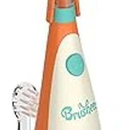 Brusheez Little Toddlers Sonic Toothbrush - Safe & Gentle Toothbrush for Ages 1-3 with Built-in, Light-Up 2-Minute Timer, Extra Brush Head, & Storage Base for First-Time Brushers (Fuzzy The Fox)-image-122