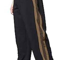 Mehrang Casual Trouser Pants for Men, Black with Contrast Side Stripes, | Loose Fit Baggy Style | Stylish Fit Relaxed Cargo Pant with Side Pockets-picture-31