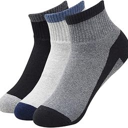 Men's Cushioned Ankle Length Sports/Gym Socks|Made With Cotton & Spandex- Pack Of 3|Thick/Terry/Towel High Ankle Socks For Men-image-24