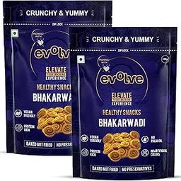 Evolve Baked Bhakarwadi Healthy Snacks for Kids, Adults | Gluten Free, No Artificial Colors or Preservatives, Freshly Made, Ready to Eat, Crunchy Masala Flavor - 100g Pack of 2-image-43