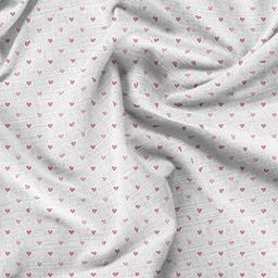 Soimoi White Cotton Cambric Fabric Pink Heart Print Fabric by The Meter 42 Inch Wide-image-34
