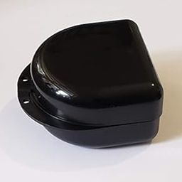 Gold Cura Dental | Orthodontic Retainer Box | Aligner Case | Retainer Case | Night Guard Case | Mouth Guard Storage Box | Colour: Black-16