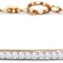 18 KT Rose Gold Sparkling Line Diamond Chain Bracelet For Women-image-56