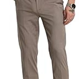 Men Trousers | Slim Fit, Mid Rise, Plain Front | Poly Blend, Smooth Texture, Button Closure | Casual & Formal Wear-picture-16
