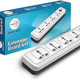 Wipro 4+1 Extension Board | 4 Universal Socket with Single Switch | 2 Meter Long Cord | Child Safety | Auto Cutoff | Fire Resistant | Multiplug Socket for Home, Office | Pack of 1 | White, 120 Volts-31
