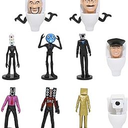 QuickHaven 10 Pcs Toilet Toys,Toilet Toy Set,Toilet Action Character Sets, 5 to 11cm, Suitable for Decorating Tables Bookshelves or Game Rooms,Birthday Gifts and Holiday Decorations for Kid Aged 8-14-image-76