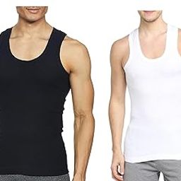 Romeo White & Black Parker Vest for Boys and Mens Pack of 2 (LINE Vest)-image-19